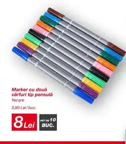 Kik Marker cu două vârfuri tip pensulǎ Ofertă