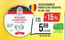 Mega Image Gusturi româneşti brânză slabă, proaspătă, de vaci Ofertă