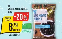 Mega Image AB Măsline negre, întregi Ofertă