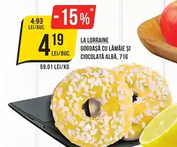 Mega Image LA LORRAINE Gogoașă cu lămâie și ciocolată albă Ofertă
