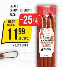 Mega Image Caroli cârnaţi olteneşti Ofertă
