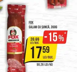 Mega Image Fox salam cu şuncă Ofertă