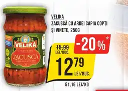 Mega Image VELIKA Zacuscă cu ardei capia copți și vinete Ofertă