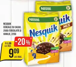 Mega Image Nesquik cereale cu cacao, /ciocolată și vanilie Ofertă