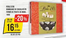 Mega Image PERLE D'OR Bomboane de ciocolată în formă de fructe de mare Ofertă