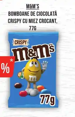 Mega Image M&m's bomboane de ciocolată crispy cu miez crocant Ofertă