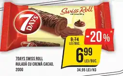 Mega Image 7days swiss roll ruladă cu cremă cacao Ofertă