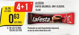 Mega Image LA FESTA Cafea solubilă, 3in1 classic Ofertă