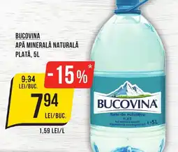 Mega Image BUCOVINA Apă minerală naturală plată Ofertă