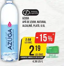 Mega Image AZUGA Apă de izvor, natural alcalină, plată Ofertă
