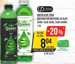 Mega Image QUEEN ALOE VERA Băutură răcoritoare cu aloe vera/ aloe vera, zero zahăr Ofertă