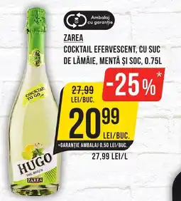 Mega Image ZAREA Cocktail efervescent, cu suc de lămâie, mentă şi soc Ofertă