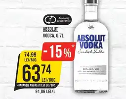 Mega Image Absolut vodca Ofertă