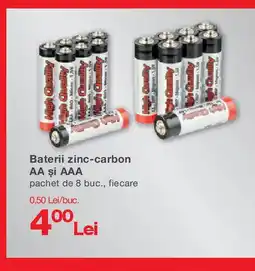 Kik Baterii zinc-carbon AA şi AAA Ofertă