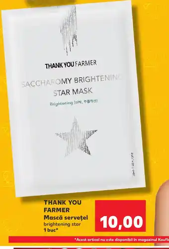 Kaufland THANK YOU FARMER Mască servețel Ofertă