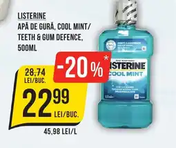 Mega Image LISTERINE Apă de gură, cool mint/ teeth & gum defence Ofertă