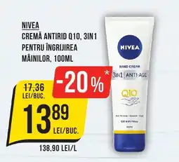 Mega Image NIVEA Cremă antirid Q10, 3in1 pentru îngrijirea mâinilor Ofertă