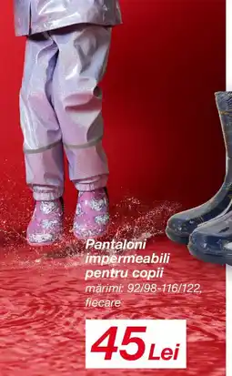Kik Pantaloni impermeabili pentru copii Ofertă