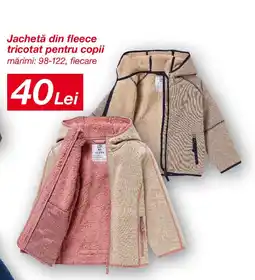 Kik Jachetă din fleece tricotat pentru copii Ofertă