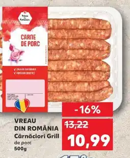Kaufland VREAU DIN ROMÂNIA Cârnăciori Grill de porc Ofertă