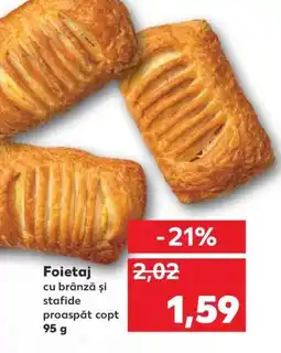 Kaufland Foietaj cu brânză și stafide proaspăt copt Ofertă