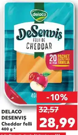 Kaufland DELACO DESENVIS Cheddar felli Ofertă