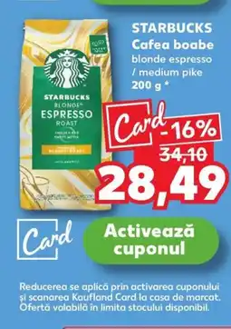 Kaufland STARBUCKS Cafea boabe Ofertă
