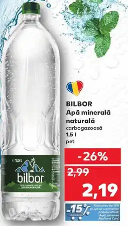 Kaufland BILBOR Apă minerală naturală carbogazoasă Ofertă