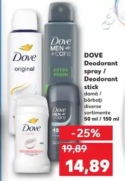 Kaufland DOVE Deodorant spray / Deodorant stick Ofertă