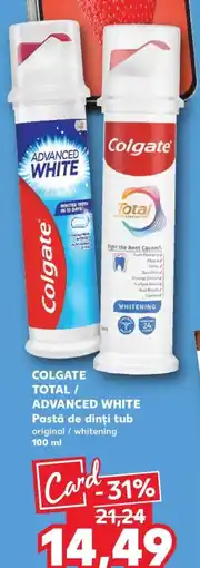 Kaufland COLGATE TOTAL / ADVANCED WHITE Pastă de dinți tub Ofertă