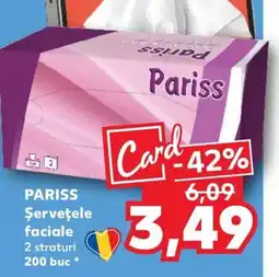 Kaufland PARISS Şerveţele faciale Ofertă