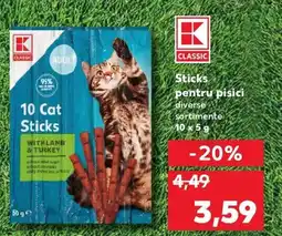 Kaufland Sticks pentru pisici Ofertă