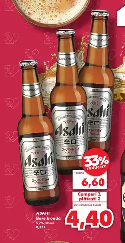 Kaufland ASAHI Bere blondă Ofertă