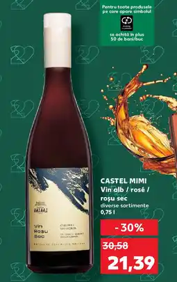 Kaufland CASTEL Vin alb/rose/ roşu sec Ofertă