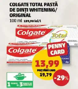 Penny Colgate total pastă de dinți whitening/ original Ofertă