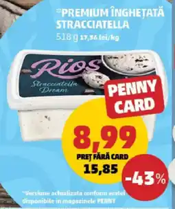 Penny Premium înghețată stracciatella Ofertă