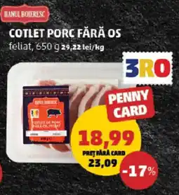 Penny Cotlet porc fără os feliat Ofertă