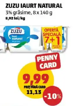 Penny Zuzu iaurt natural Ofertă