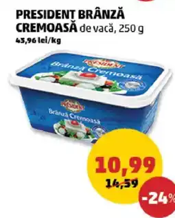 Penny President brânză cremoasă de vacǎ Ofertă