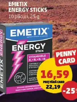Penny Emetix energy sticks Ofertă