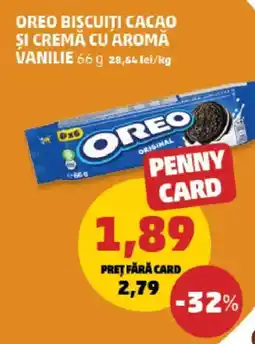 Penny Oreo biscuiti cacao şi cremă cu aromă vanilie Ofertă
