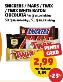 Penny Snickers / mars/twix / twix white baton ciocolată Ofertă