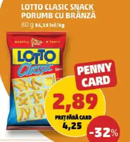 Penny Lotto clasic snack porumb cu brânză Ofertă