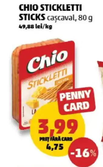 Penny Chio stickletti sticks cascaval Ofertă