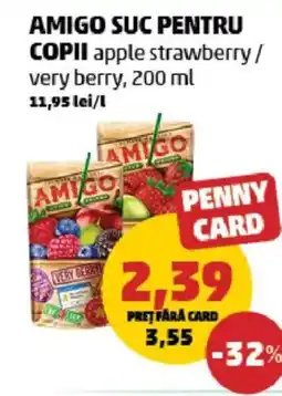 Penny Amigo suc pentru copii apple strawberry/ very berry Ofertă