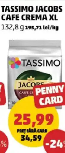 Penny Tassimo jacobs cafe crema xl Ofertă