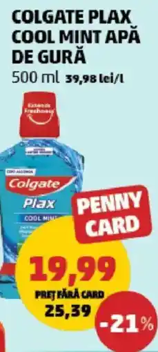 Penny Colgate plax cool mint apă de gură Ofertă