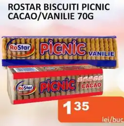 Unicarm Rostar biscuiti picnic cacao/vanilie Ofertă