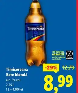 Lidl Timişoreana Bere blondǎ Ofertă