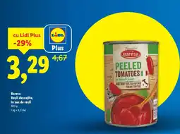 Lidl Baresa Roşii descojite, în suc de roșii Ofertă